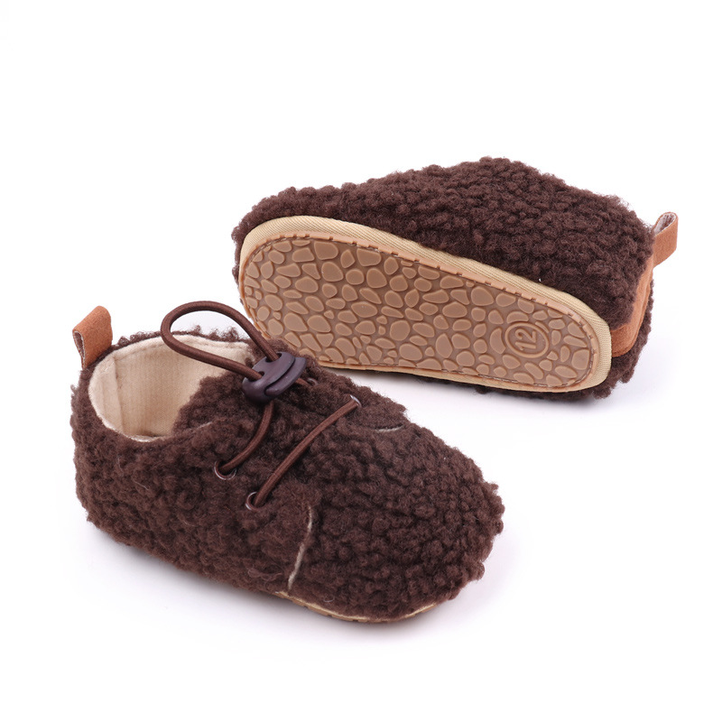 Baby Winter Shoes Soft Cotton High Quality PVC Sole Anti-slip Warm Prewalk Sneaker for Newborn Toddler Boys and Girls