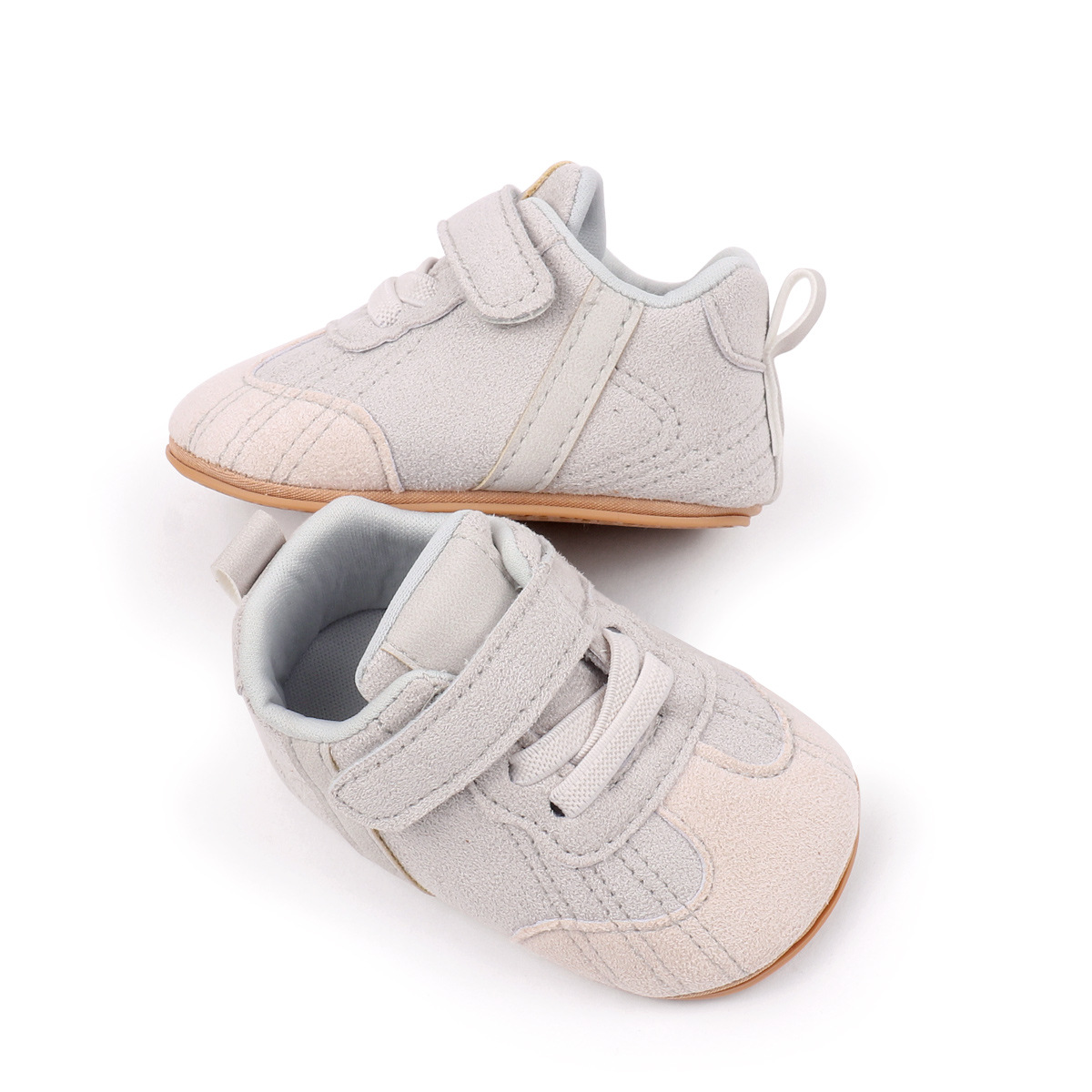 Spring Autumn Baby Unisex First Walking Indoor Outdoor Toddler Shoes With High Quality PU Leather And Soft PVC Sole For