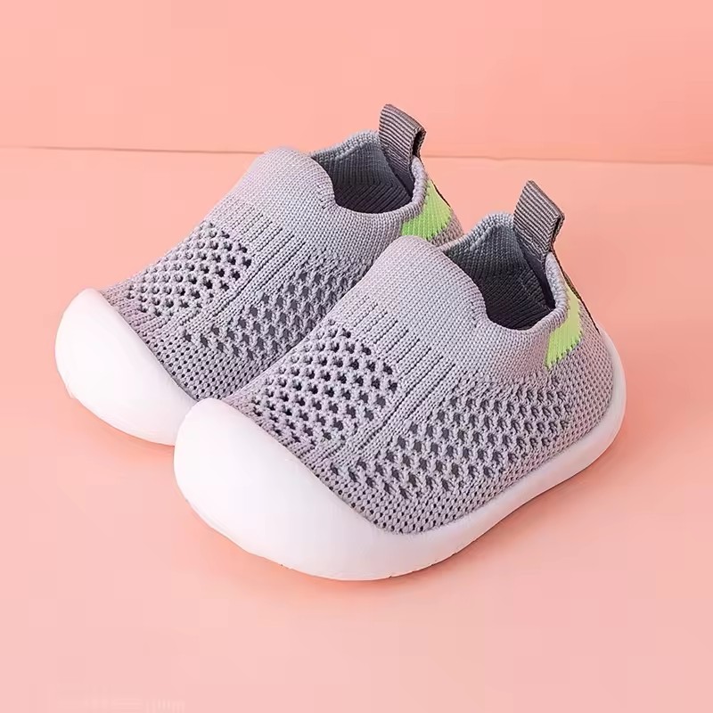 Spring Popular New Baby Shoes Mesh Knit Breathable Kid Girls Boys 0-3T Summer Slip-On Casual Sneakers Toddler Non-Skid Prewalker
