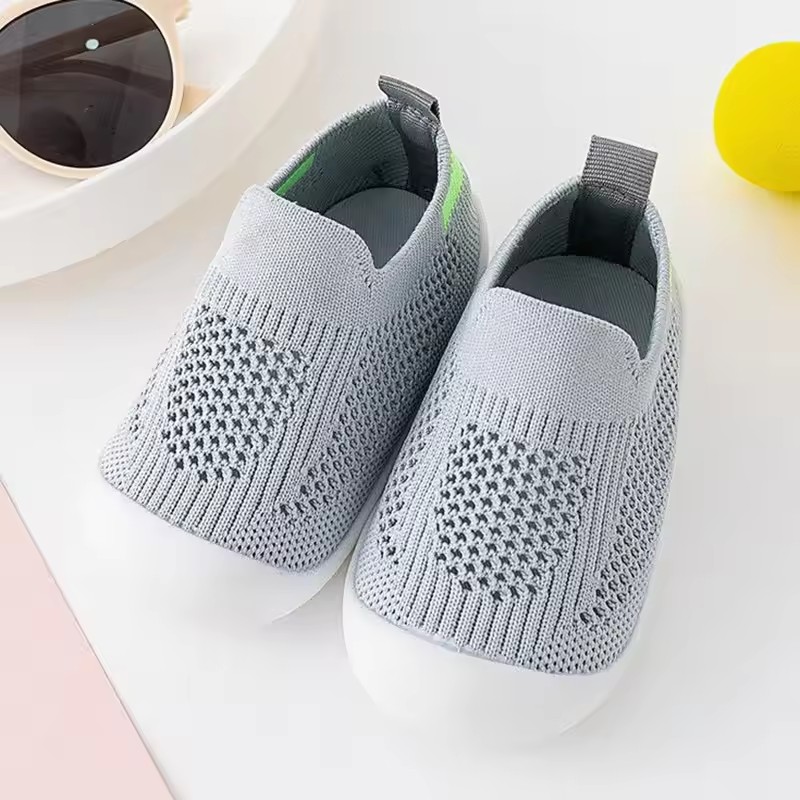 Spring Popular New Baby Shoes Mesh Knit Breathable Kid Girls Boys 0-3T Summer Slip-On Casual Sneakers Toddler Non-Skid Prewalker