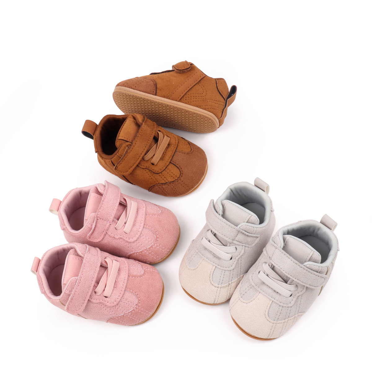 Spring Autumn Baby Unisex First Walking Indoor Outdoor Toddler Shoes With High Quality PU Leather And Soft PVC Sole For