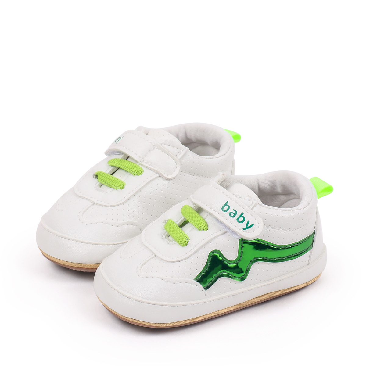 Spring And Autumn Baby Boys And Girls First Walking Indoor Outdoor Toddler Shoes For 0-18M Baby Unisex Soft PVC Sole
