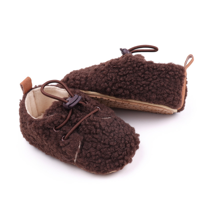 Baby Winter Shoes Soft Cotton High Quality PVC Sole Anti-slip Warm Prewalk Sneaker for Newborn Toddler Boys and Girls