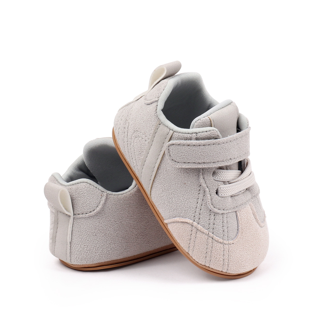 Spring Autumn Baby Unisex First Walking Indoor Outdoor Toddler Shoes With High Quality PU Leather And Soft PVC Sole For