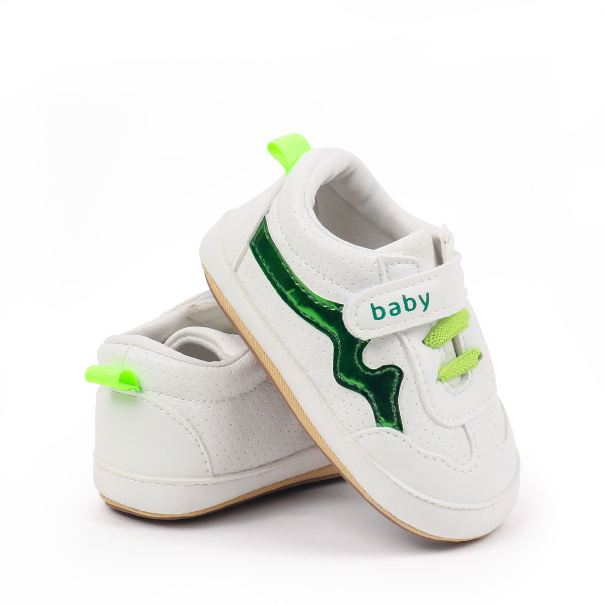 Spring And Autumn Baby Boys And Girls First Walking Indoor Outdoor Toddler Shoes For 0-18M Baby Unisex Soft PVC Sole