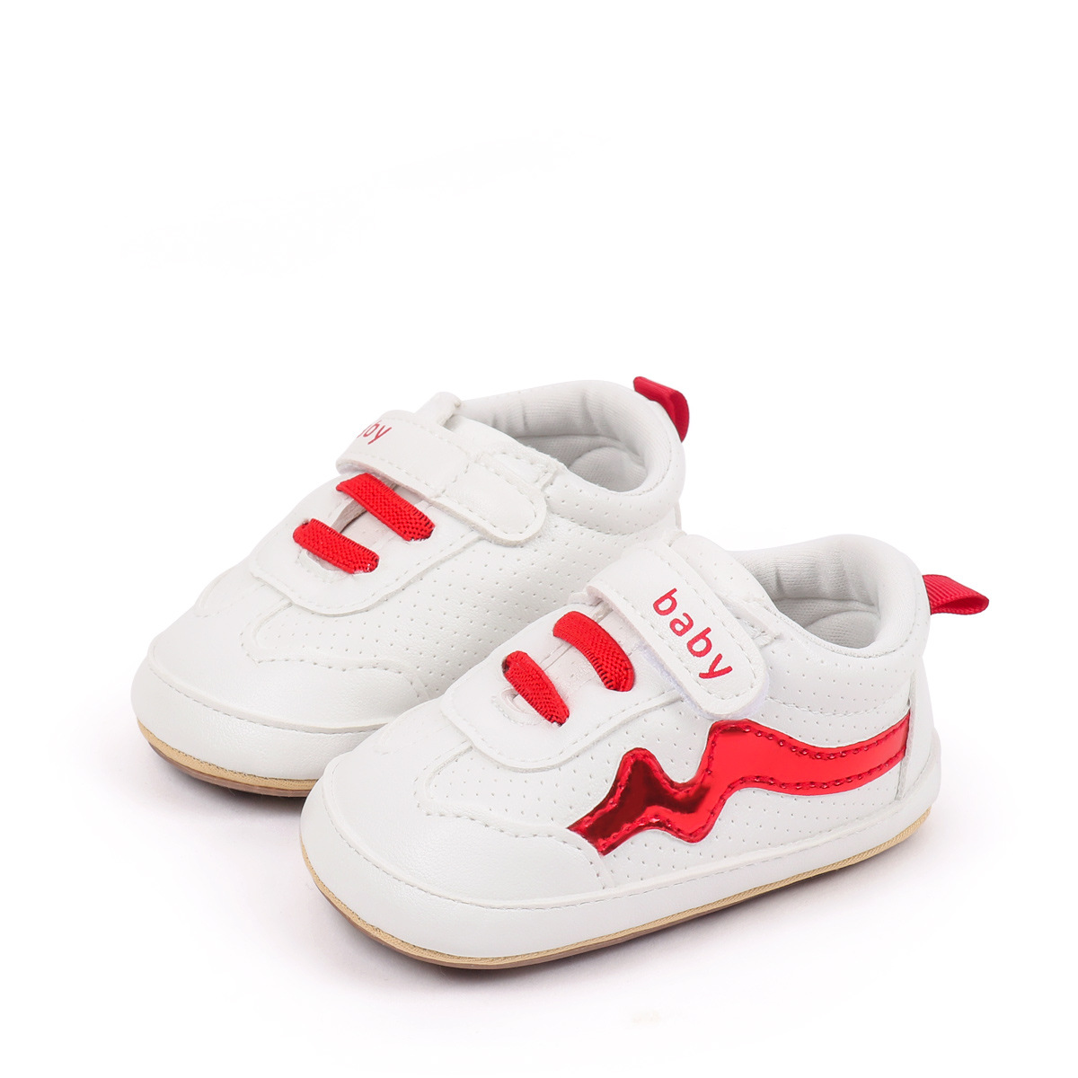 Spring And Autumn Baby Boys And Girls First Walking Indoor Outdoor Toddler Shoes For 0-18M Baby Unisex Soft PVC Sole