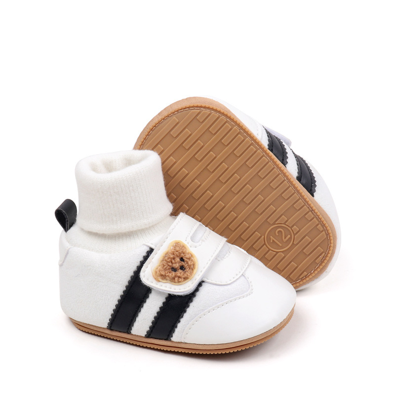 Baby Shoes Soft Cotton Sock Shoes Ankle-covered Style Spring & Autumn High Quality Sneakers Cute Design Newborn Prewalker Shoes