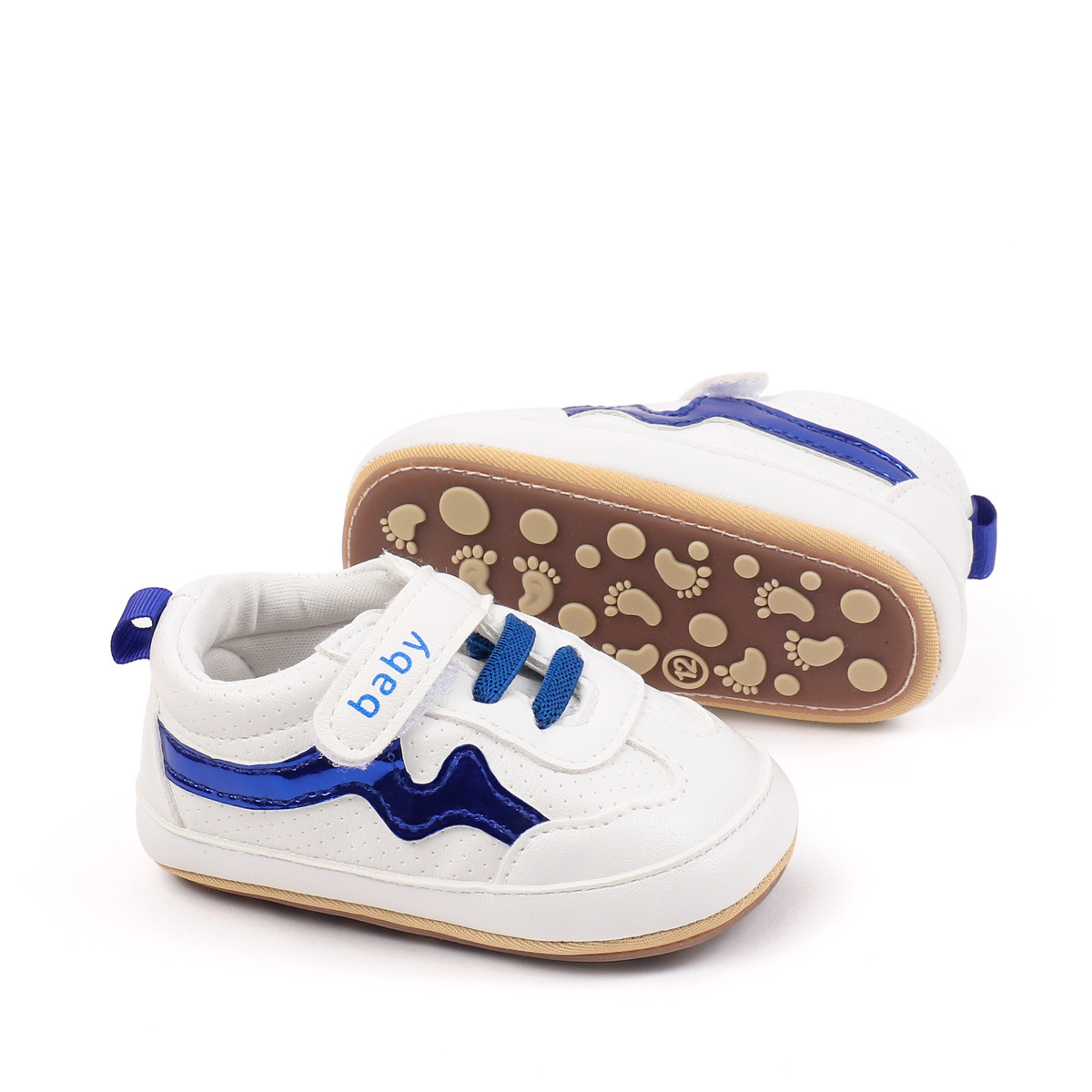 Spring And Autumn Baby Boys And Girls First Walking Indoor Outdoor Toddler Shoes For 0-18M Baby Unisex Soft PVC Sole