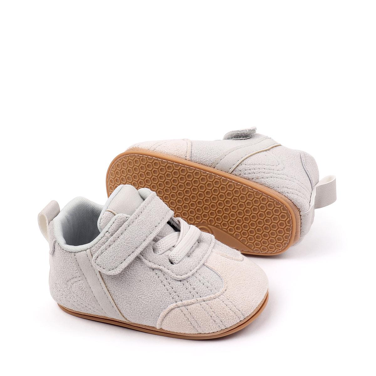 Spring Autumn Baby Unisex First Walking Indoor Outdoor Toddler Shoes With High Quality PU Leather And Soft PVC Sole For