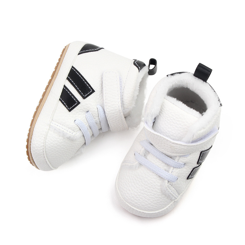 Toddler Warm Rubber bottom anti slip Boots Soft Sole, Adorable Baby Girls Boys Winter Boots, Color blocking 0-18 months