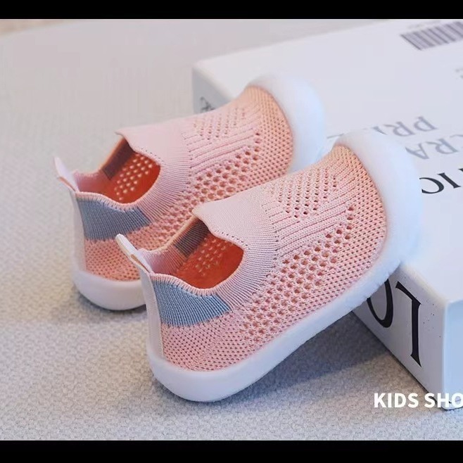 Spring Popular New Baby Shoes Mesh Knit Breathable Kid Girls Boys 0-3T Summer Slip-On Casual Sneakers Toddler Non-Skid Prewalker