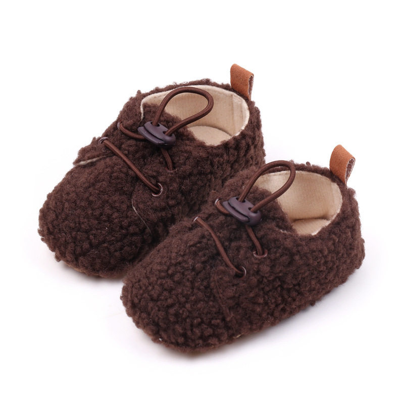 Baby Winter Shoes Soft Cotton High Quality PVC Sole Anti-slip Warm Prewalk Sneaker for Newborn Toddler Boys and Girls