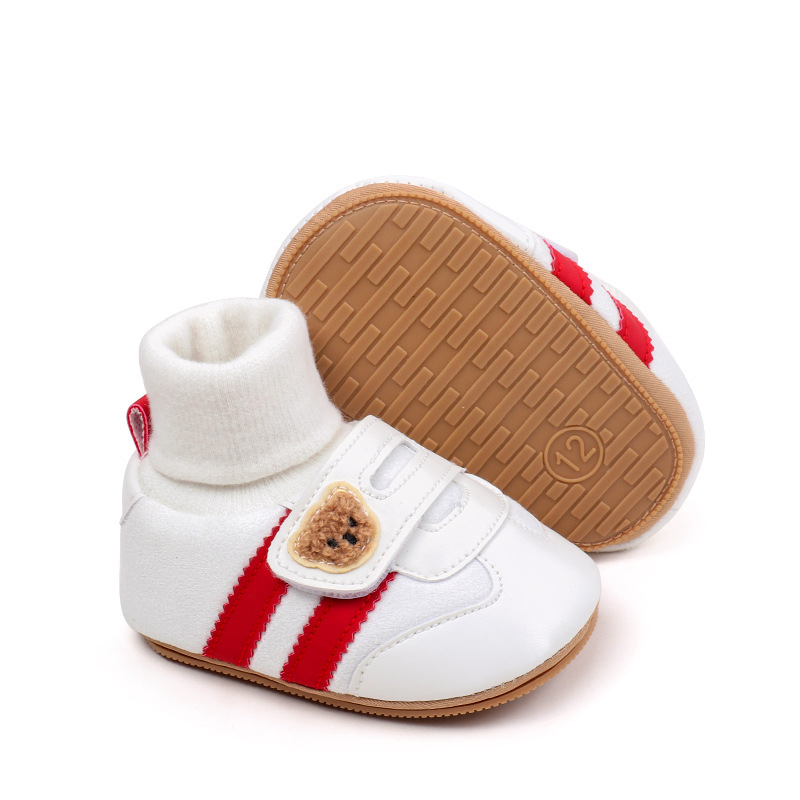 Baby Shoes Soft Cotton Sock Shoes Ankle-covered Style Spring & Autumn High Quality Sneakers Cute Design Newborn Prewalker Shoes