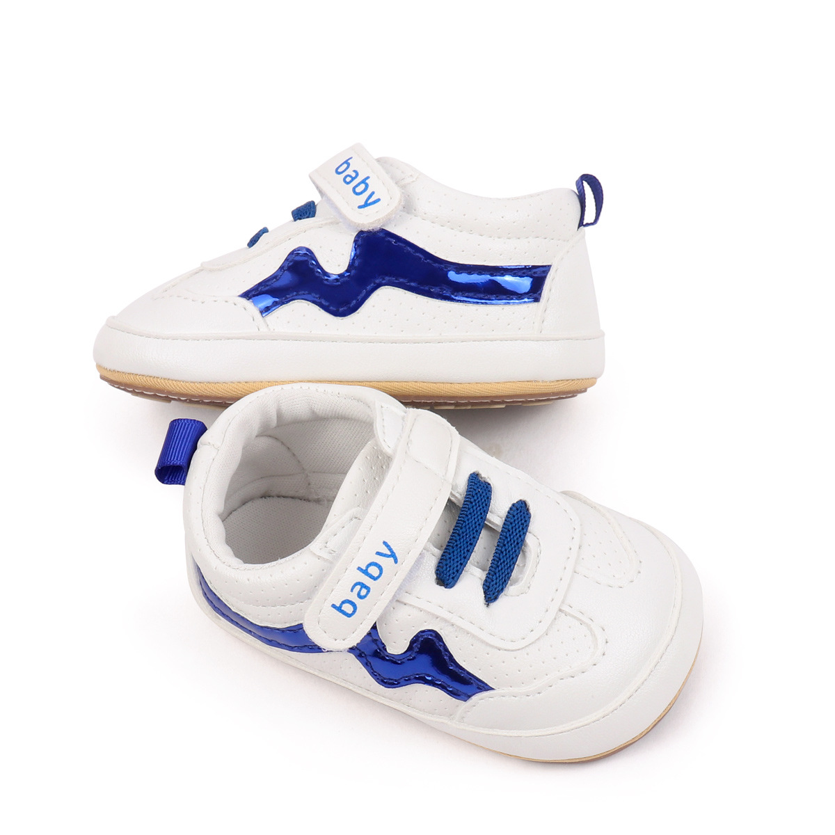 Spring And Autumn Baby Boys And Girls First Walking Indoor Outdoor Toddler Shoes For 0-18M Baby Unisex Soft PVC Sole