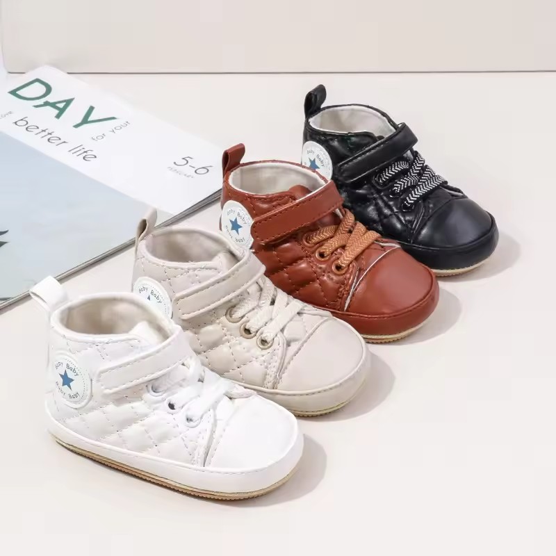 Baby Boy Girl Spring and Autumn Fashion Design TPR Sole Anti Slip Walking Shoes High Quality Breathable Prewalker Shoes