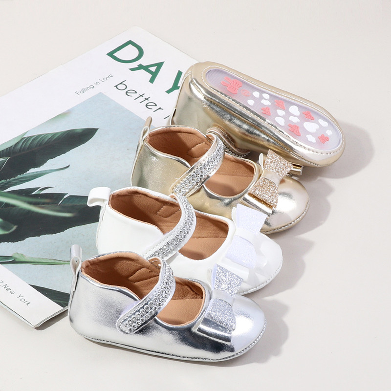 Hot Selling Spring And Autumn Baby Girls First Walking Indoor Outdoor Princess Shoes For 0-18 Months High Quality Toddler Shoes