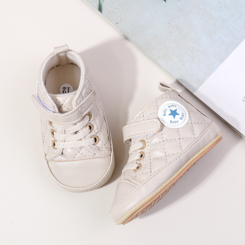 Baby Boy Girl Spring and Autumn Fashion Design TPR Sole Anti Slip Walking Shoes High Quality Breathable Prewalker Shoes