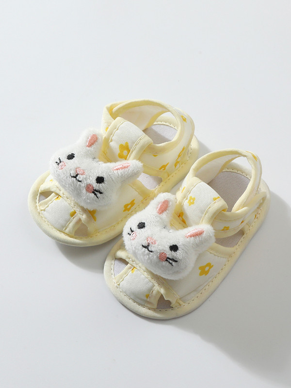 Baby Shoes Lace Summer Sandals 0-12 Months Newborns Step Shoes Female Baby Cloth Shoes Cute Anti slip Breathable Soft Bottom