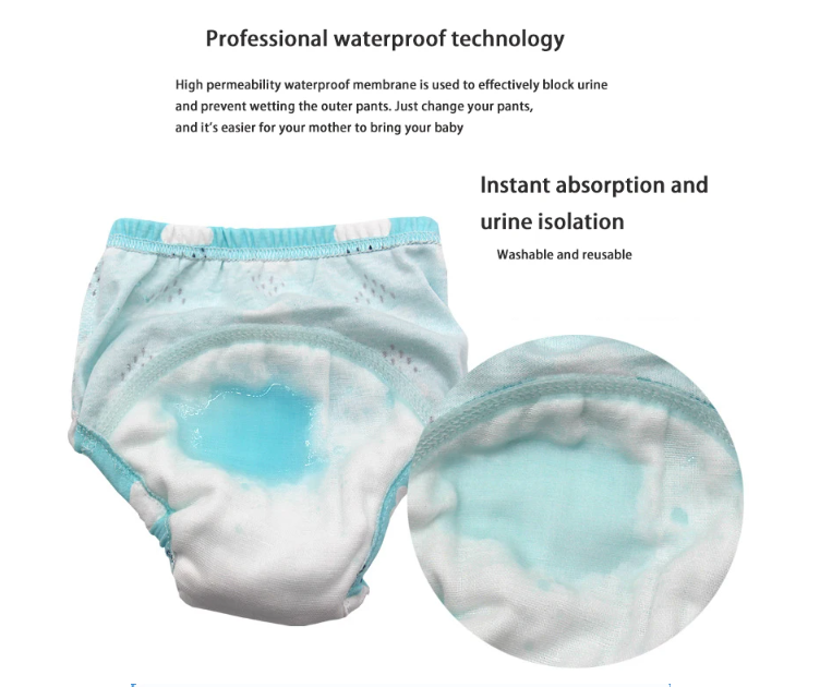 Baby Reusable Potty Training Pants Toddler Cotton Ecological Cloth Diaper Panties Waterproof Washable Nappies Boy Girl Underwear