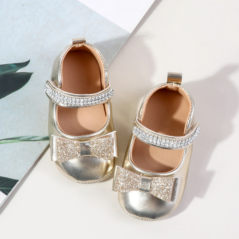 Hot Selling Spring And Autumn Baby Girls First Walking Indoor Outdoor Princess Shoes For 0-18 Months High Quality Toddler Shoes