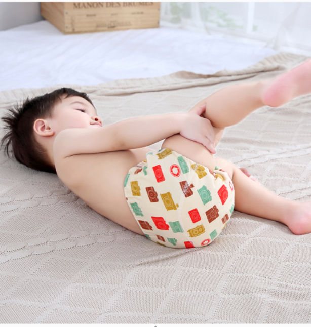 Baby Reusable Potty Training Pants Toddler Cotton Ecological Cloth Diaper Panties Waterproof Washable Nappies Boy Girl Underwear