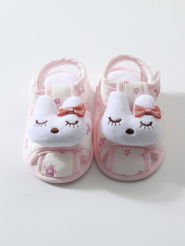 Baby Shoes Lace Summer Sandals 0-12 Months Newborns Step Shoes Female Baby Cloth Shoes Cute Anti slip Breathable Soft Bottom