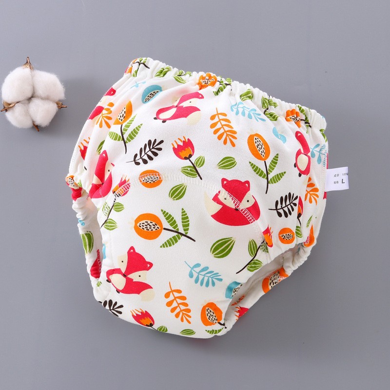 Baby Reusable Potty Training Pants Toddler Cotton Ecological Cloth Diaper Panties Waterproof Washable Nappies Boy Girl Underwear