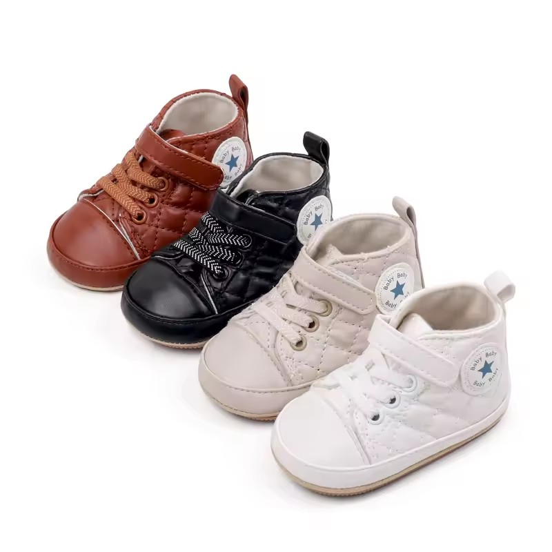 Baby Boy Girl Spring and Autumn Fashion Design TPR Sole Anti Slip Walking Shoes High Quality Breathable Prewalker Shoes