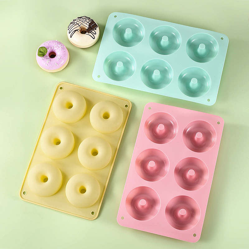 Cake Silicone Molds Kitchen Baking Cookie Mold High Temperature Resistant Baking Tray Donut Making Mold Cake Accessories