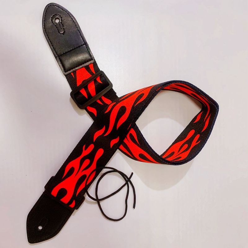 New Ethnic Style Retro Guitar Strap Adjustable Leather Strap for Electric Acoustic Folk Guitar Ukulele Bass Guitar Accessories