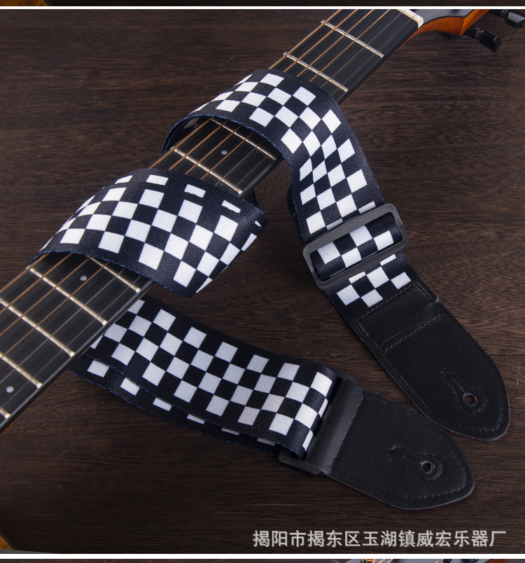 New Ethnic Style Retro Guitar Strap Adjustable Leather Strap for Electric Acoustic Folk Guitar Ukulele Bass Guitar Accessories