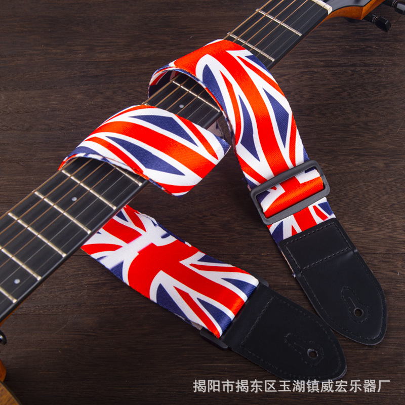 New Ethnic Style Retro Guitar Strap Adjustable Leather Strap for Electric Acoustic Folk Guitar Ukulele Bass Guitar Accessories