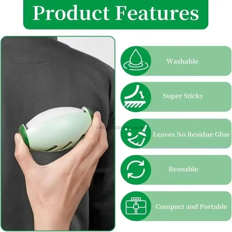 Pet Hair Remover Roller Washable Fur Reusable Remover for Clothes Lint Cleaner for Cats Dogs Portable Animal Hair Removal Tool