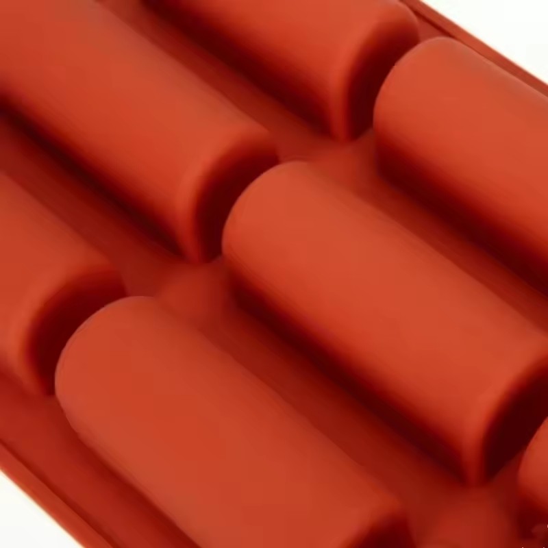 9 Cavity Chocolate Mold Half-cylindrical Shape Long Strip Shape Mousse Cake Mould 3D Stick Silicone Kitchen Bakeware Home Baking