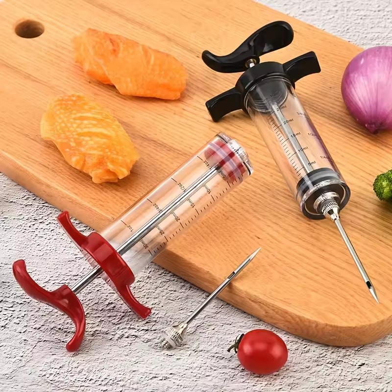 Roast Juice Syringe Seasoning Syringe Turkey Needle Marinated Beef Steak Barbecue Seasoning Syringe Needle kitchen Catering Tool