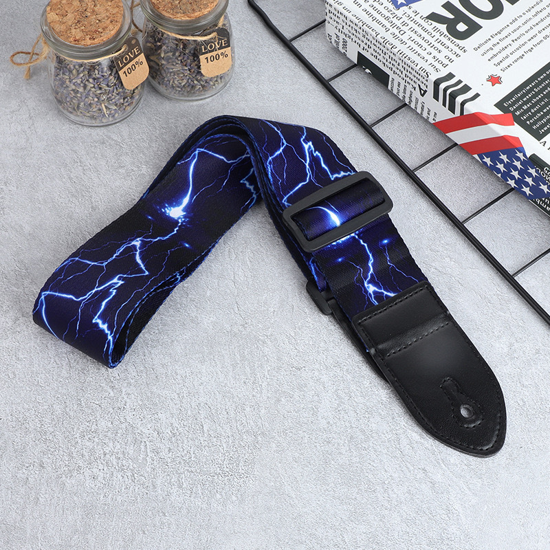 New Ethnic Style Retro Guitar Strap Adjustable Leather Strap for Electric Acoustic Folk Guitar Ukulele Bass Guitar Accessories