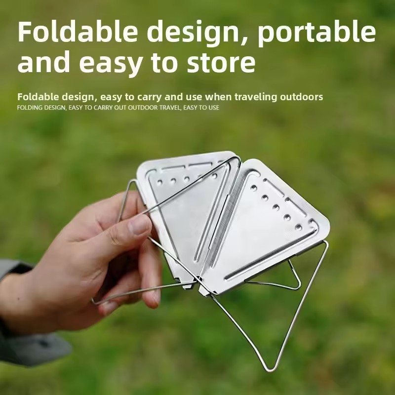 Portable Camping Coffee Filter Foldable Stainless Steel Pour Over Dripper with Stand Outdoor Travel & Hiking Gear