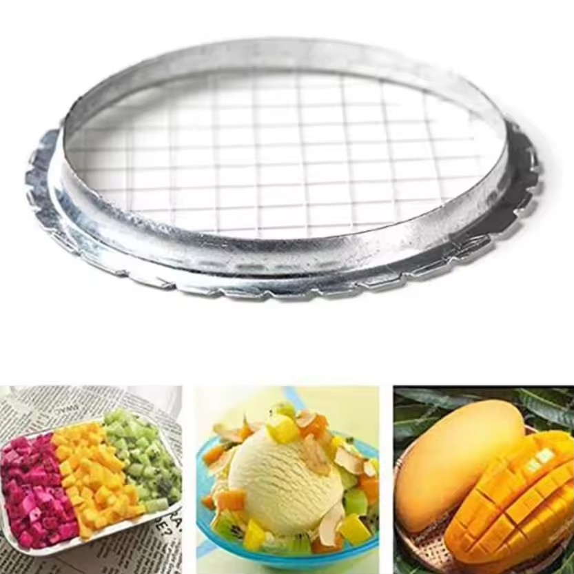 1pc Round Grid Cutter Slicer - Ideal for Eggs, Mushrooms & Vegetables, Must-Have Kitchen Chopping Device