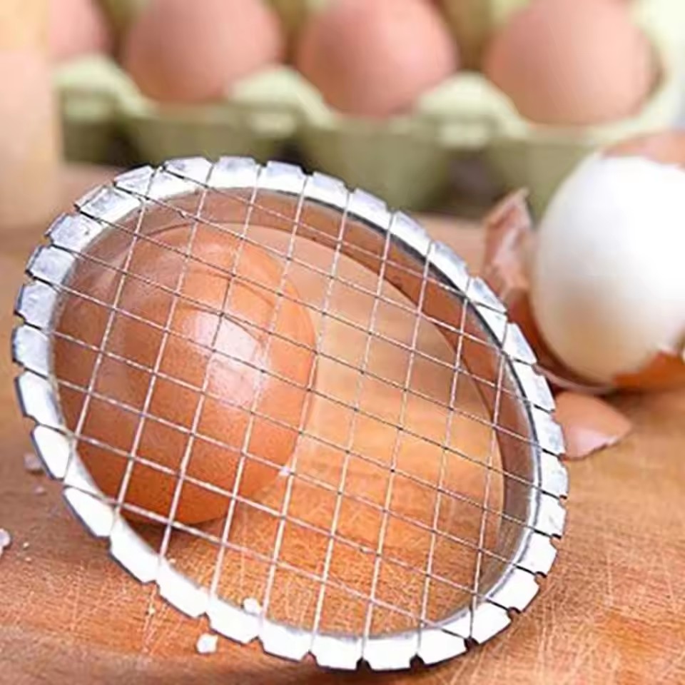 1pc Round Grid Cutter Slicer - Ideal for Eggs, Mushrooms & Vegetables, Must-Have Kitchen Chopping Device