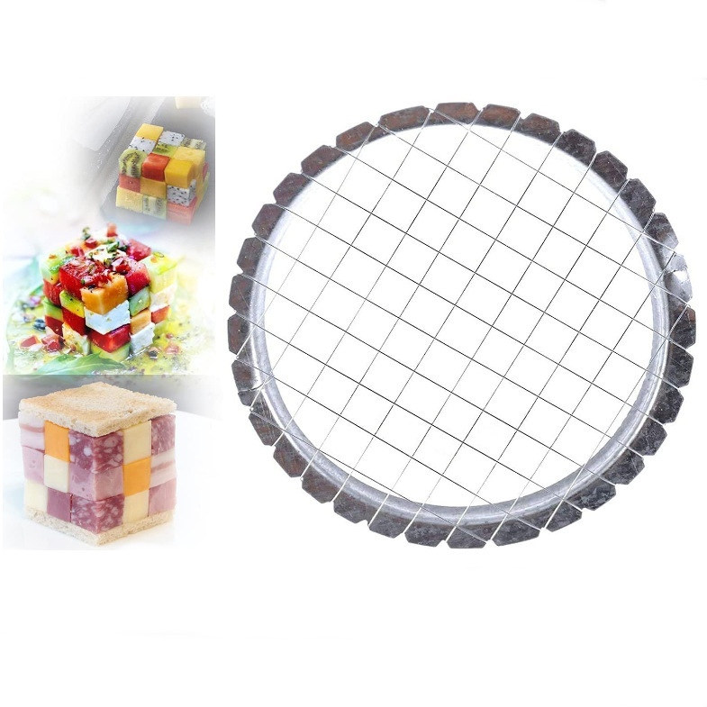 1pc Round Grid Cutter Slicer - Ideal for Eggs, Mushrooms & Vegetables, Must-Have Kitchen Chopping Device