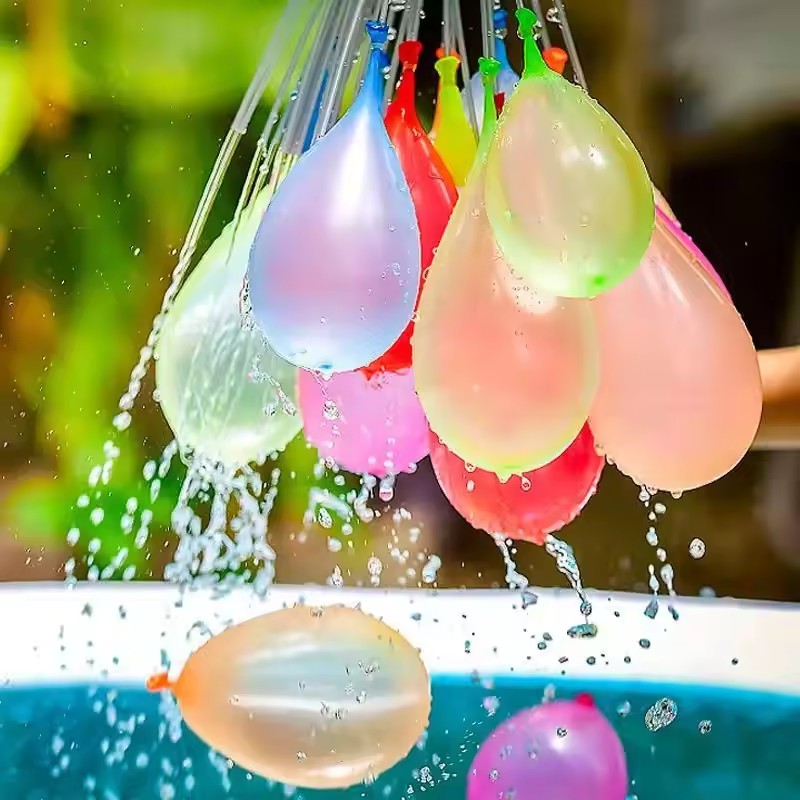 111Pcs Bunch Water Balloons Quick Fill Self Sealing Water Bombs Summer Outdoor Backyard Family Team Fight Game Pool Splash Toy