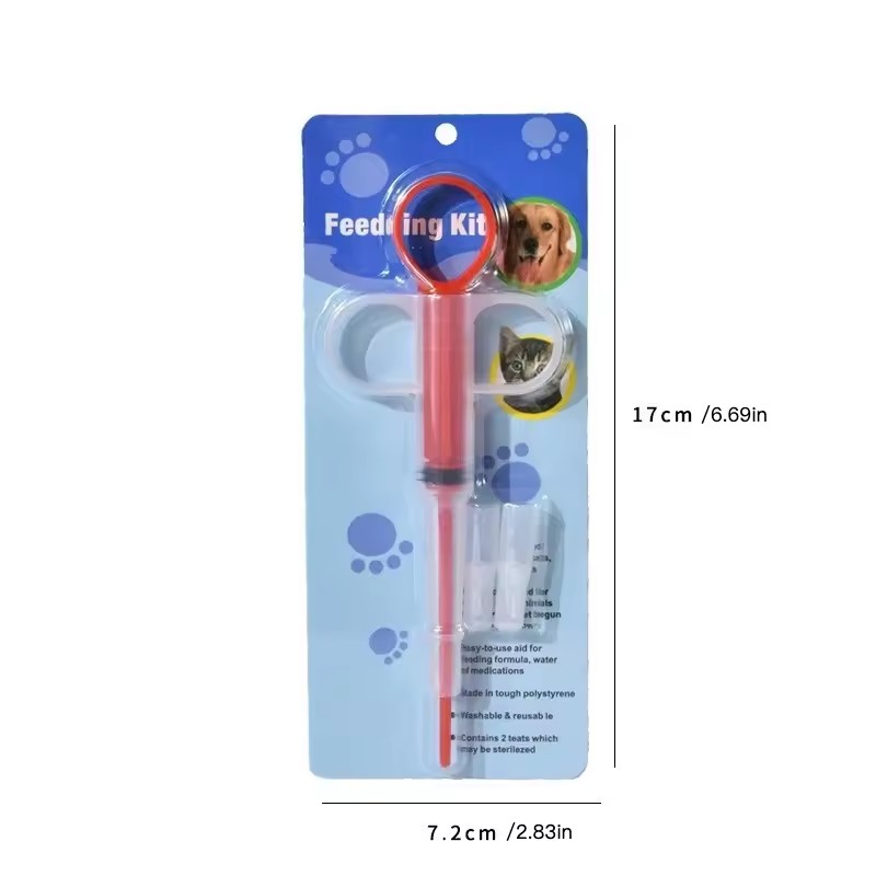 Pet Medicine Feeder for Cats and Dogs Push-type Medicine Feeding Stick Pills Artifact Deworming Needle Syringe