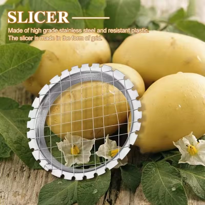 1pc Round Grid Cutter Slicer - Ideal for Eggs, Mushrooms & Vegetables, Must-Have Kitchen Chopping Device