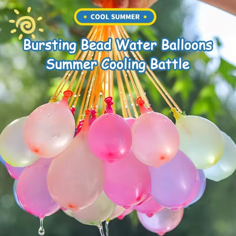 111Pcs Bunch Water Balloons Quick Fill Self Sealing Water Bombs Summer Outdoor Backyard Family Team Fight Game Pool Splash Toy