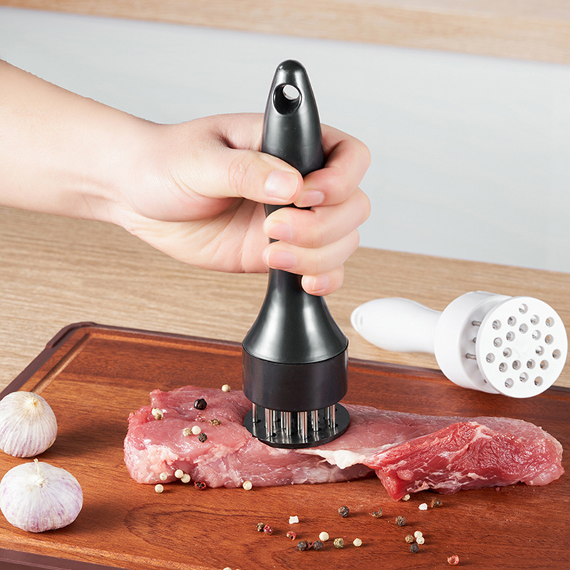Heavy Duty Meat Tenderizer 16 Needles, Stainless Steel Meat Piercer for Pork Chop Steak, Easy Clean