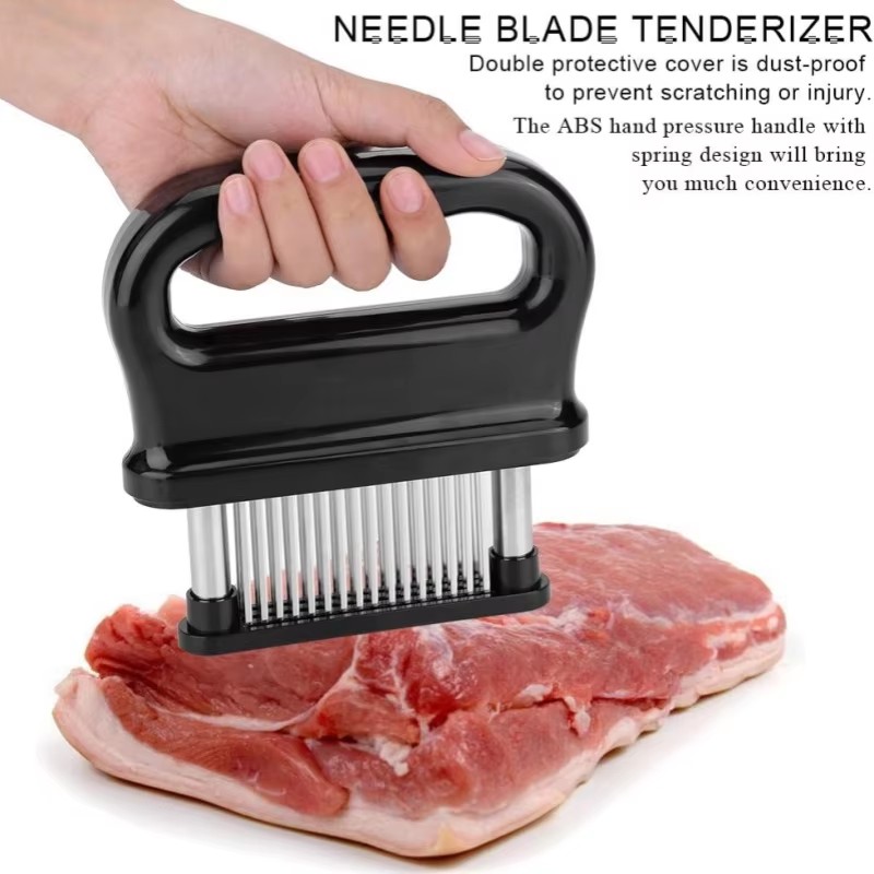 Deluxe 48 Blades Needle Meat Tenderizer Kitchen Cooking Tool Best For Tenderizing BBQ Beef All kinds Of Meat Marinade Utensil
