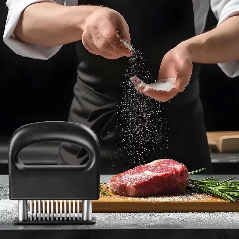 Deluxe 48 Blades Needle Meat Tenderizer Kitchen Cooking Tool Best For Tenderizing BBQ Beef All kinds Of Meat Marinade Utensil