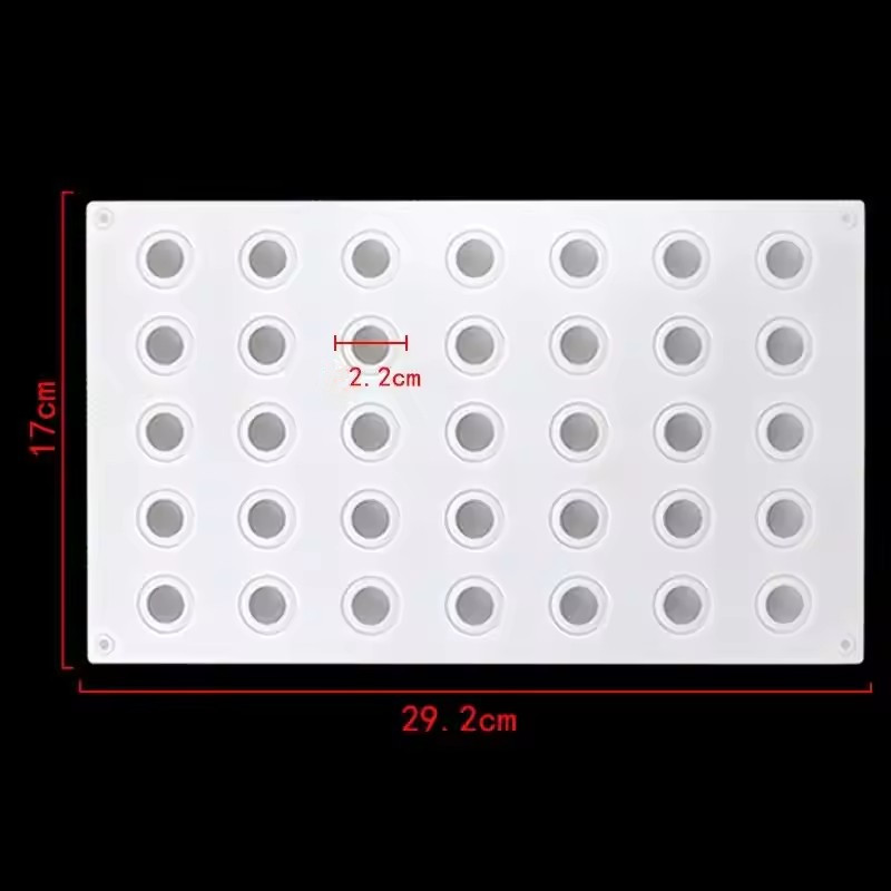 Durable 35 Grid Food Grade Silicone Meatball Maker Non-Stick Rice Ball Fish Ball Shaker Mold for Daily Home Cooking Use