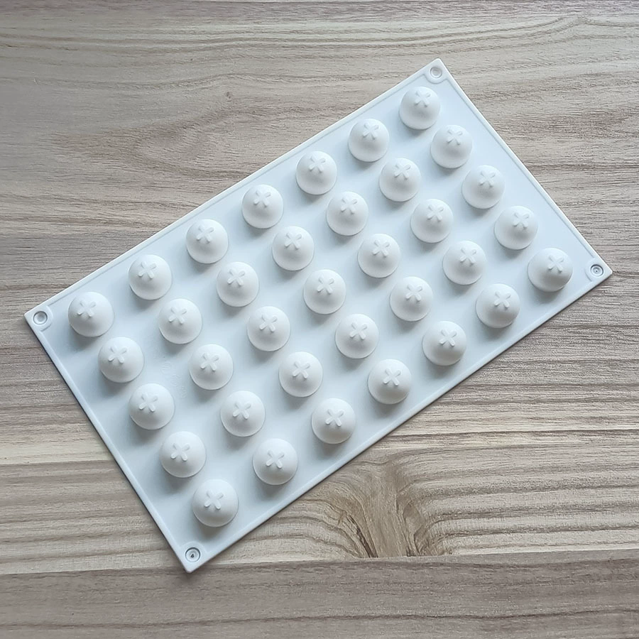 Durable 35 Grid Food Grade Silicone Meatball Maker Non-Stick Rice Ball Fish Ball Shaker Mold for Daily Home Cooking Use