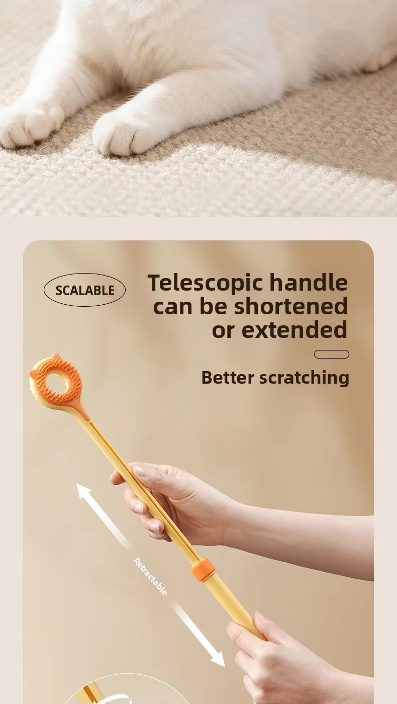 Interactive Cat Toy 2-in-1 Retractable Cat Teaser Cat Tickling & Massaging Toy for Kittens Relieve Boredom Pet Products
